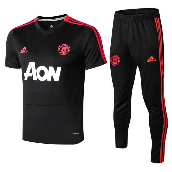 Entrenamiento Manchester United Conjunto Completo 2018/19 Negro Rojo